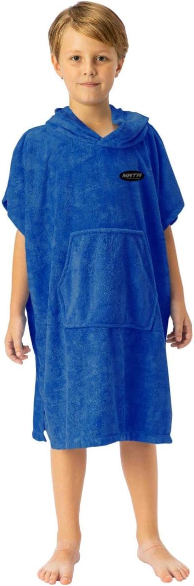 Thick Microfiber Surf Poncho Change Robe with Hood - Ideal for Water Sports