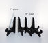 Artliving Black 6" Wood-Like Plastic Easels, Set of 4 Plate Display Stands and Picture Frame Holders