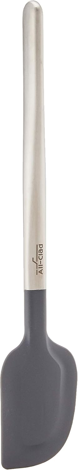 All-Clad Specialty Silicone Kitchen Gadgets Spatula Kitchen Tools, Silver Stainless Steel and Black