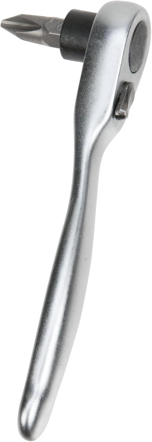 Performance Tool W9127 72-Tooth Mini Ratchet & Bit Set with 10pc Bits, Chrome Vanadium Steel