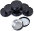 Aluminum Metal Tin 1oz/30ml - Black Round Tin Cans with Screw Top Lid, Pack of 10
