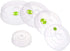 Set of 5 Microwave Plate Covers with Adjustable Steam Vents; Splatter Covers for Large & Small Food Plates