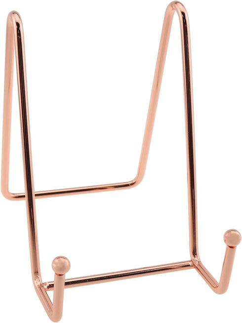 Plate Stands for Display 2PCS 4.5 Inch /11.4cm Rose Gold Display Stands for Plate, Metal Frame Holder Stand for Picture Decorative Plate Book Photo Easel, Plate Holder Display Stand