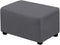 VIENLOVE Rectangle Ottoman Slipcover Luxury Suede Footstool Protector Covers Stretch with Elastic Bottom