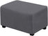 VIENLOVE Rectangle Ottoman Slipcover Luxury Suede Footstool Protector Covers Stretch with Elastic Bottom