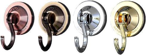 Powerful Wreath Hangers for Window or Glass Door, 4-Pack Suction Cup Hooks, Antique Gold