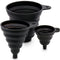 3 Sizes Kitchen Funnel Set, Food Grade Silicone Collapsible Funnels for Filling Bottles, Liquid & Powder Transfer