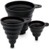 3 Sizes Kitchen Funnel Set, Food Grade Silicone Collapsible Funnels for Filling Bottles, Liquid & Powder Transfer