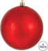 Vickerman 4" Red Shiny Ball, UV Drilled, 6 per Bag