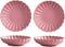 Set of 4 Mini 3.5 Inches Flower Shape Ceramic Sauce Dishes, Condiment/Sushi Soy Dipping Bowls