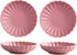 Set of 4 Mini 3.5 Inches Flower Shape Ceramic Sauce Dishes, Condiment/Sushi Soy Dipping Bowls