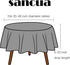 sancua 60 Inch Round Tablecloth - Water Resistant Washable Polyester Table Cover for Dining, Buffet Parties, White