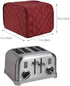 Toaster Appliance Cover, Polyester Bread Toaster Cover, Dust and Fingerprint Protection for Four Slices