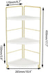 Golden 3-Tier Kitchen Spice Rack, Triangle Bathroom Countertop Storage Shelf, Stackable Organizer, Corner Shelf