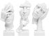 prosfalt 3 Pcs Thinker Statue, Silence is Gold Abstract Art Figurine, No Hear