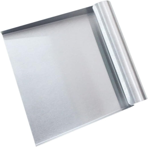 Stainless Steel Food Scooper, Food Mover Spatula, Cutting-board Scraper, Dough Cutter Tool, 5.9"