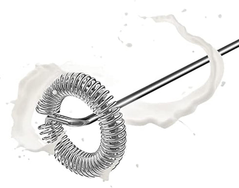 Cuisinox Electric Milk Frother, Handheld Stainless Steel Battery Powered Foam Maker for Coffee, Frappe, Latte