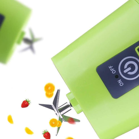 Portable Personal Mixer, USB Rechargeable Mini Blender for Smoothies, Fruit Juice, Milk Shakes, 380ml, Green