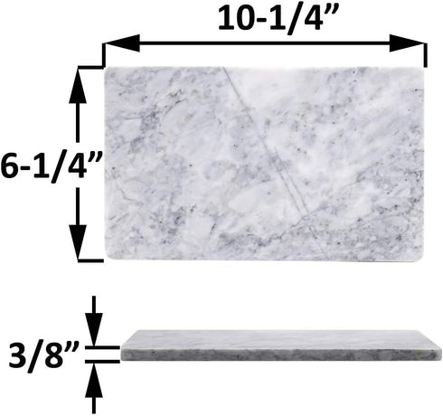 LUANT Counter, 10-1/4" 6-1/4" Rectangular Marble Vanity Tray for Bathroom, Dresser, Nightstand or Desk, x