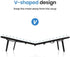 TreeLen Roasting Rack for Roasting Pan, V Shape Non-Stick Wire Rack, 10×8" Black for Cooking and Grilling