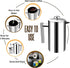 Utopia Kitchen 50 Oz Stainless Steel French Press Coffee Maker, Portable Travel Coffee Press for Camping and Cold Brew