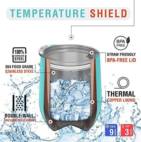 CHILLOUT LIFE Stainless Steel Tumbler 12 oz with Lid & Gift Box, Double Wall Vacuum Insulated