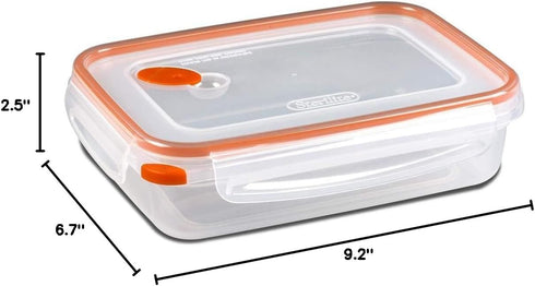 STERILITE 3211106 RectFood Container, 5.8C, 1 EA, Plastic