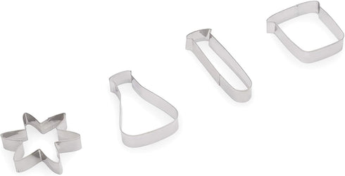 Fox Run Chemistry Lab Cookie Cutter Set, Science Cookie Cutters, Set of 4