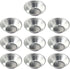 10 Pack Mini Egg Tart Tins, NonStick Tiny Pie Muffin Cupcake Pans, Silver