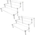 Acrylic Riser, 2 Pcs Clear 3 Tier Display Risers for Cologne, Amiibo, Funko POP Figures, Cupcake, and Cosmetic Holder