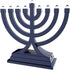 Zion Judaica Mini LED Hanukkah Menorah, Battery or USB Operated, Blue, Multiple Light Settings for Chanukah