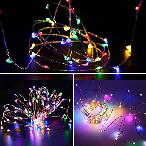 1 Pack (5m/16ft Sanniu Led Fairy Lights Battery Operated, Mini Battery Powered Copper Wire Starry String Lights