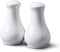 WM Bartleet & Sons 1750 Traditional Porcelain Salt & Pepper Pot Shaker Cruet Set, 13cm – White