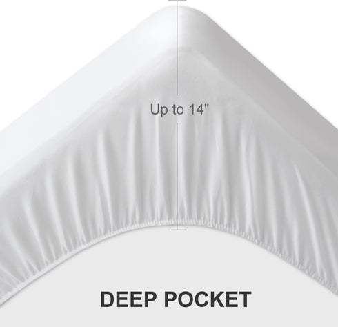2 Pack 14" Full Size Mattress Protector Pad Waterproof Quilted, Breathable & Cooling Full Mattresses Pad Cover Fitted