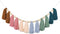 DrCor Boho Rainbow Tassel Garland - Handmade Cotton Yarn Wall Hanging in Earthy Tones for Nursery, Kids Room, Baby