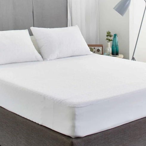 16 Inch Rajlinen Premium Queen Mattress Protector, Waterproof Cooling Fitted Sheet, Fits Up to Deep Pocket, Soft