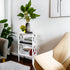 Lechay Slim White Side Table - Perfect for Small Spaces