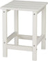 Kcelarec 1-White) Patio Side Table, Pool Composite Patio Table,HDPE End Tables for Backyard,Pool, Indoor Companion