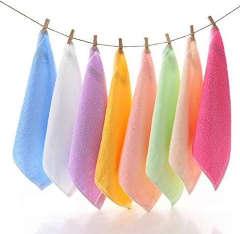 YiYaYo Set 16 Pack 10'' 10'' Luxury Baby Washcloth Towel for Children Baby Bathroom-Hotel-Spa-Kitchen Multi-Purpose