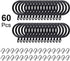 Hotop 30 Pcs Metal Drapery Curtain Rings - 0.98/1.26/1.65 inch Interior Diameter with 30 Pcs Drapery Pin Hooks (Black)