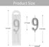Beanlieve 10-Pieces Numeral Birthday Candles - Cake Numeral Candles Number 0-9 Glitter Cake Topper Decoration