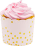 Sparkle and Bash 50 Pack Pink and Gold Cupcake Wrappers, Paper Baking Cups, Muffin Liners for Baby Shower