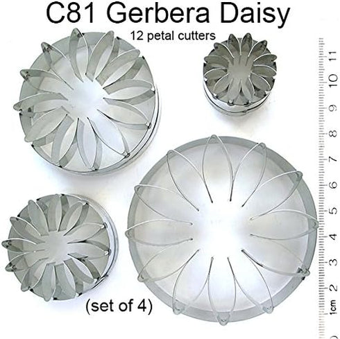 WSA Daisy 12 Petal Cutter Set, 4 Pieces