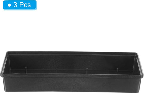 PATIKIL Plastic Design Bowl, 3 Pcs 11" Flower Arrangement Base for Decorating, Black