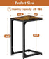 Artigarden C End Table with Metal Frame Small Side for Couch, Sofa TV Tray Tables for Living Room, Bedroom, Bedside