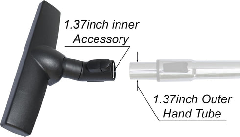 Replacement Vacuum Brush Head with Wheels & Horsehair Bristles for Miele C1 C2 C3 Vacuum Accessories