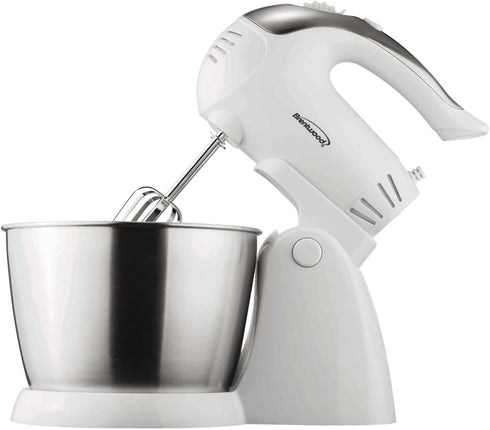 Brentwood Stand Mixer, 5-Speed + Turbo, White by Brentwood