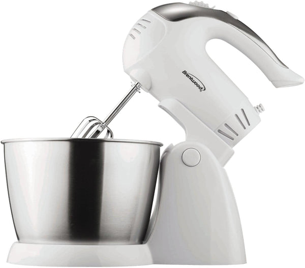 Brentwood Stand Mixer, 5-Speed + Turbo, White by Brentwood