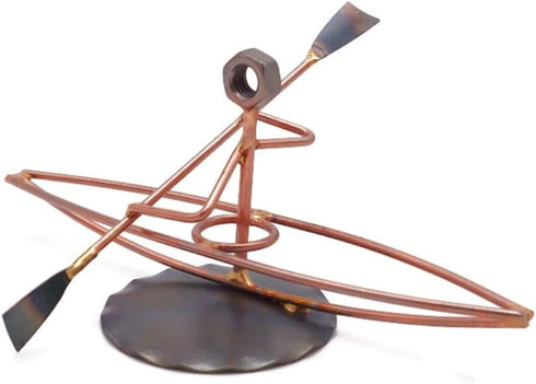 Kayak Collectible Handmade Metal Art Figurine - Desk Accessories, Trophy, Boss Gift, Office Décor