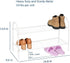 Urban Iron 2-Tier Closet Simple Shoe Rack for College Dorm, Heavy Duty White Wire Metal Shoes Storage Mini Horizontal